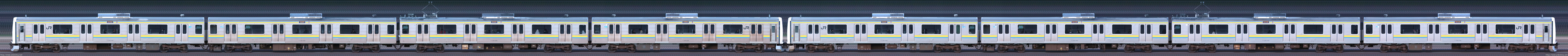 幕張車両センター209系C412編成＋C402編成海側