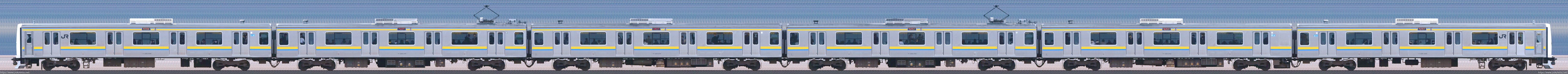 幕張車両センター209系C606編成山側