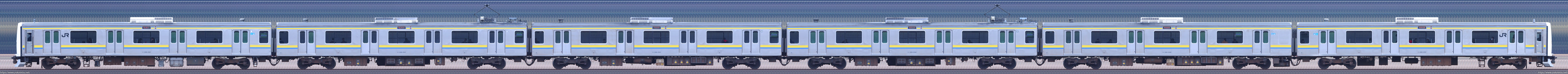 幕張車両センター209系C621編成山側