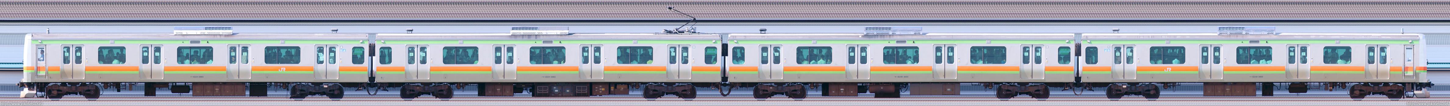 川越車両センターE231系カワ43編成山側