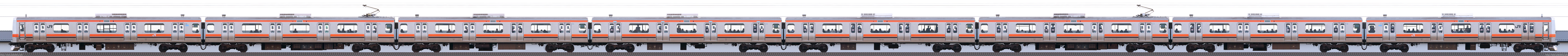 京葉車両センターE231系MU1編成山側