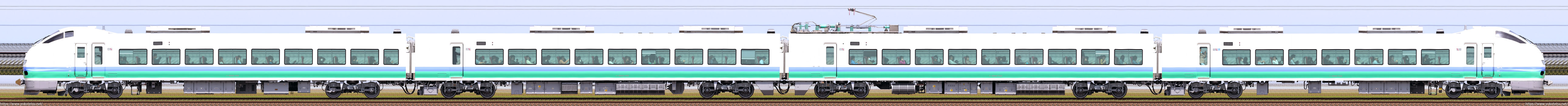 新潟車両センターE653系H202編成（上沼垂色）山側