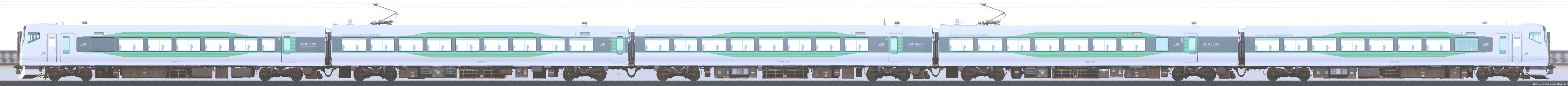 大宮総合車両センターE257系5500番台OM-52編成海側