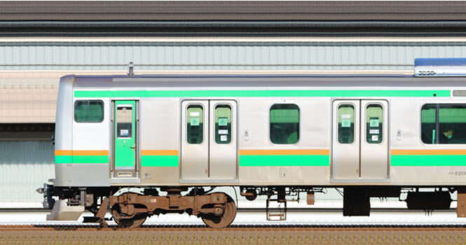 小山車両センターE231系U61編成＋U516編成山側